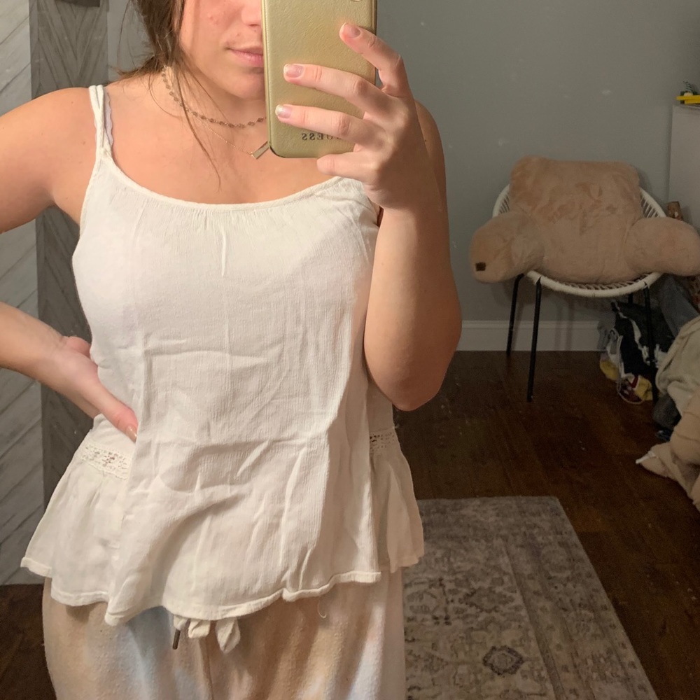 Strappy White Tank Top